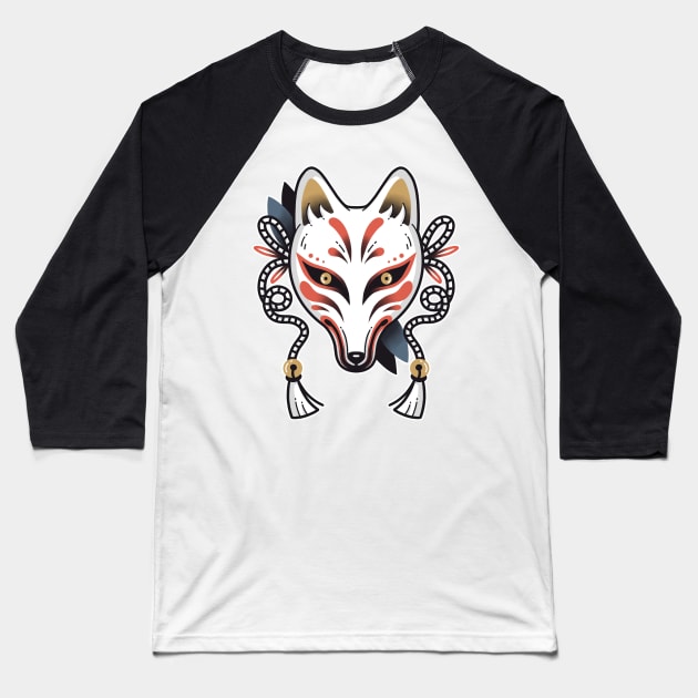 Kitsune tattoo Baseball T-Shirt by paulagarcia